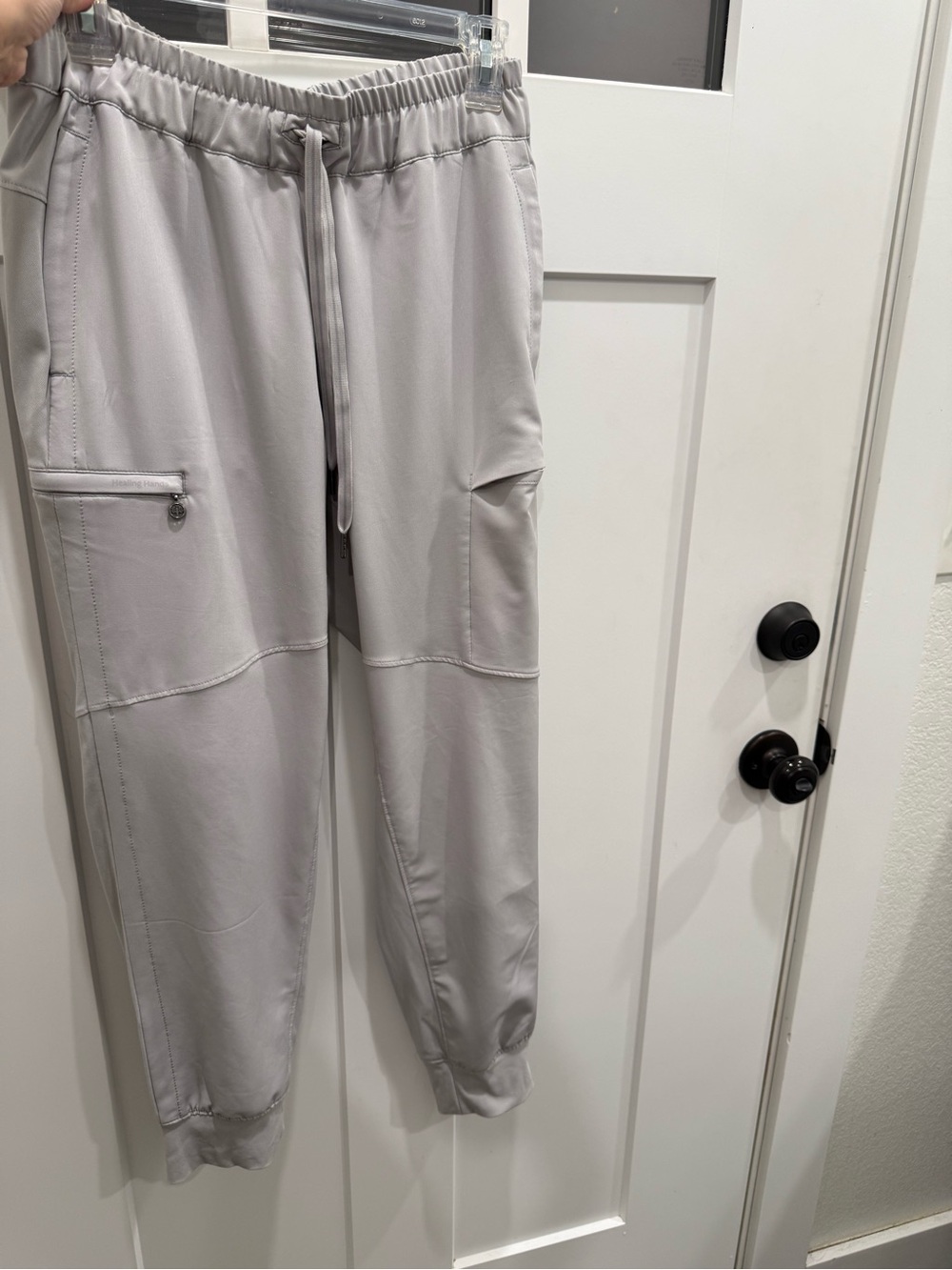 healing hands Light Gray Drawstring Jogger Pants